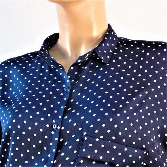 Zara Trafaluc Polka Dot Long Sleeve Shirt - Picture 8 of 9